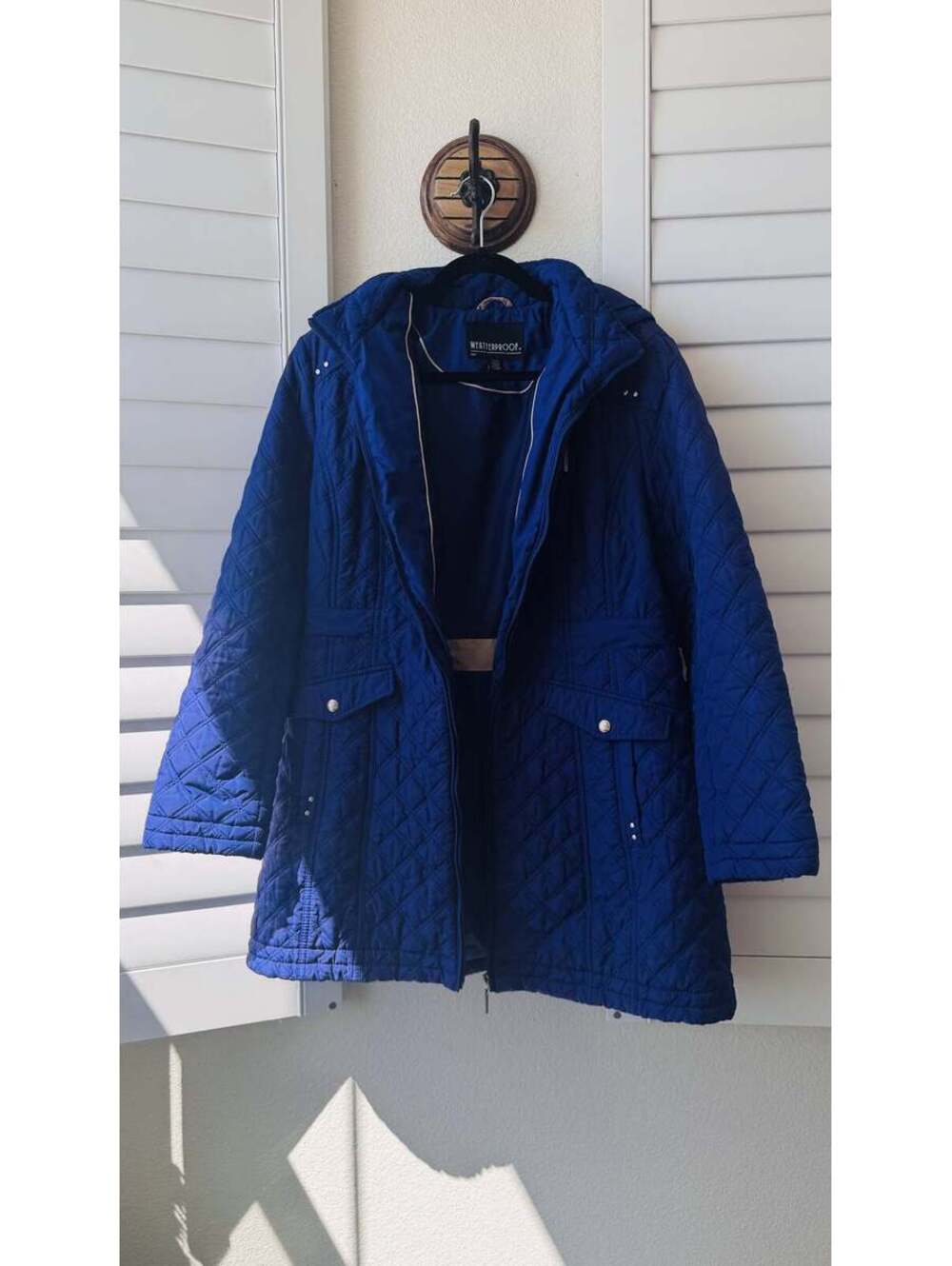 Weatherproof Royal Blue Diamond Quilted Jacket - Size XL